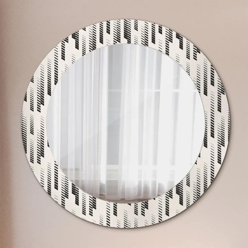 Okrúhle ozdobné zrkadlo Pruhovaný vzor fi 60 cm
