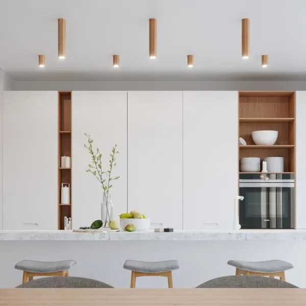 Sollux SL.1034 - Bodové svietidlo ZEKE 1xGU10/40W/230V 30 cm dub