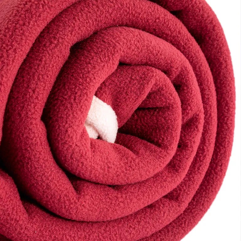 Fleecová deka vínová