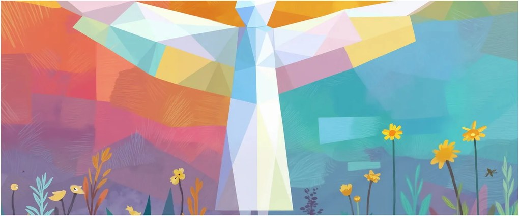 Obraz - Strážca kvetov (120x50 cm)