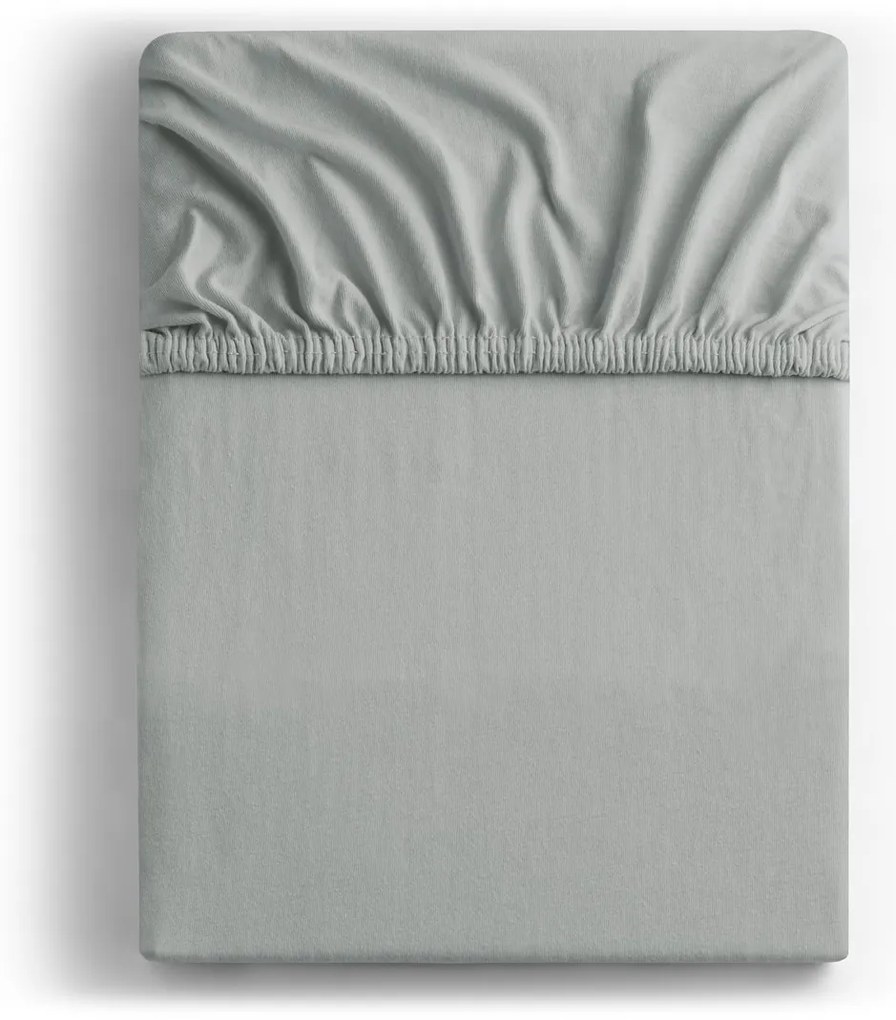 Bavlnené jersey prestieradlo Amber sivé Decoking Rozměr prostěradlo DecoKing: 160-180x200 cm 30cm