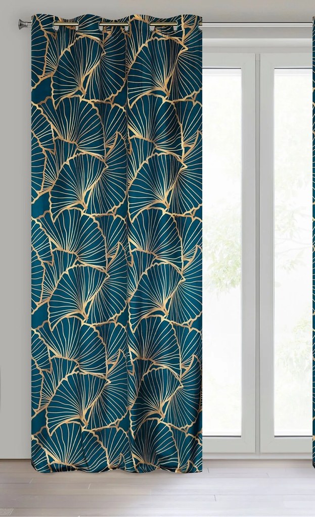 ZATEMŇOVACÍ ZÁVES NA KRÚŽKOCH LIMITED COLLECTION MUSA3 140X250 CM TMAVOMODRÁ