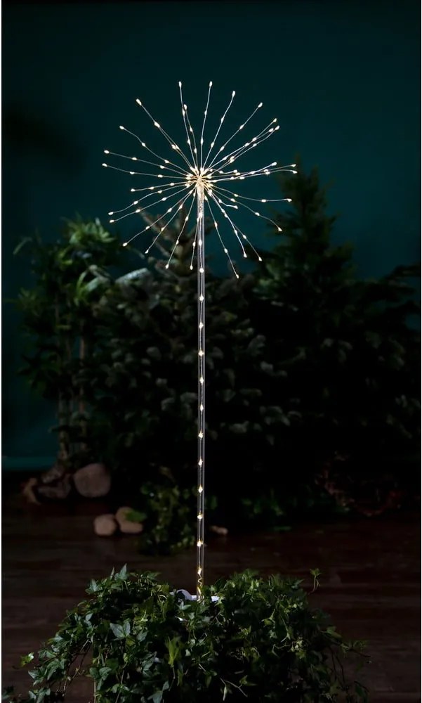 Vonkajšia zapichovatelná svetelná dekorácia Star Trading Outdoor Firework Anathe, výška 100 cm