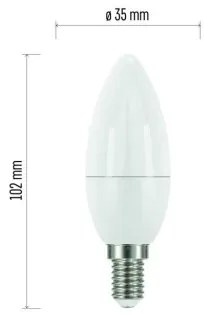 EMOS LED žiarovka True Light, E14, 4,2 W, 470lm, neutrálna biela