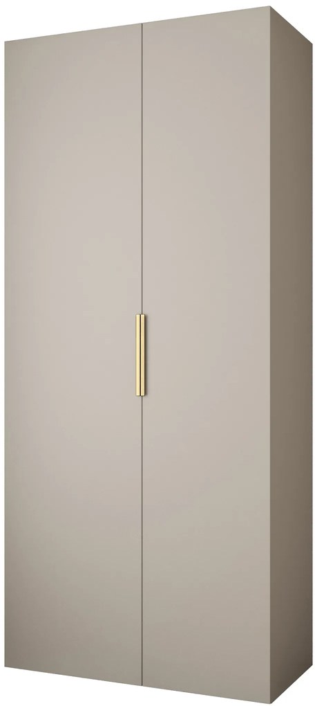 Šatníková skriňa 110 cm Carmela 40-4 (kašmír + zlatá). Akcia -20%. Vlastná spoľahlivá doprava až k Vám domov. 1126640