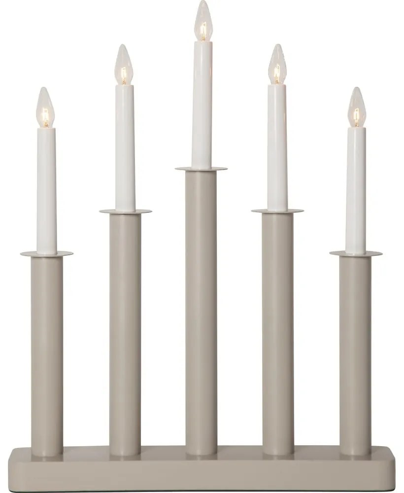 Béžová vianočná svetelná dekorácia Plate – Star Trading