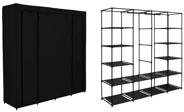 Šatníková skriňa OLENA čierna