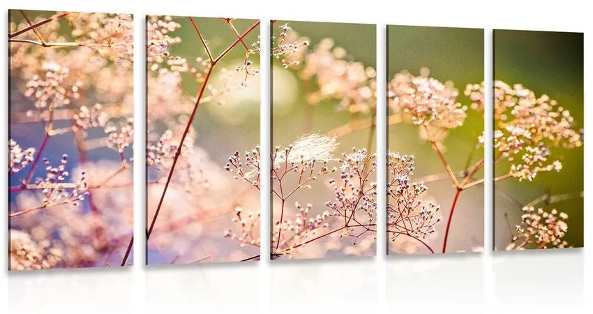 5-dielny obraz zátišie z kvetov Varianta: 100x50