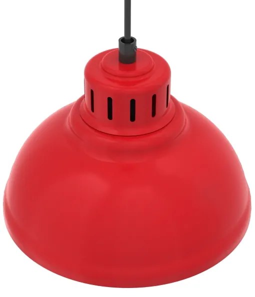 Luster na lanku SVEN 1xE27/15W/230V červená