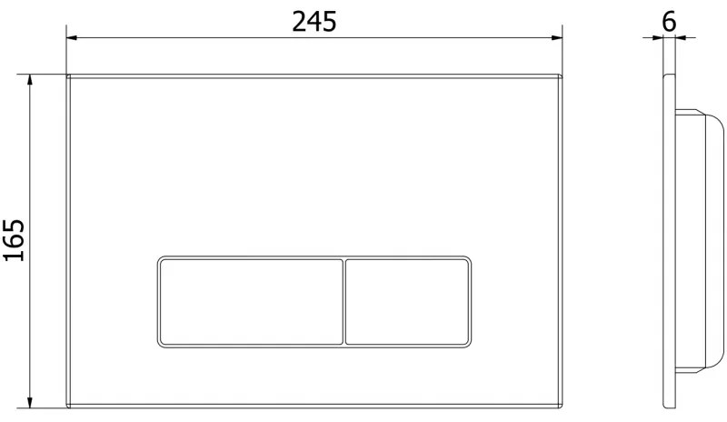 Mexen Fenix 13, splachovacie tlačidlo pre Mexen Fenix, čierna matná, 601303