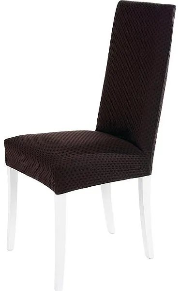 Komashop Návlek na stoličku NATALI Farba: tmavo-hnedá