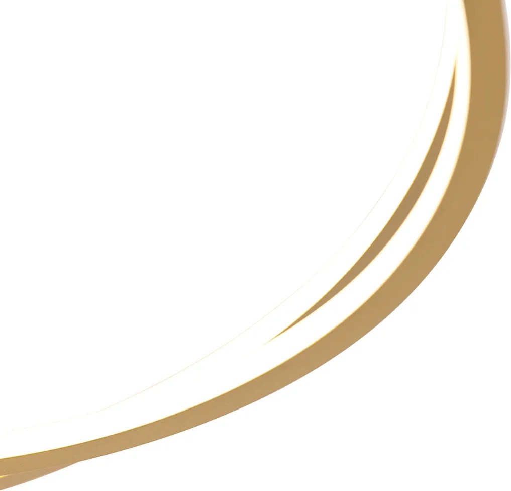 Zlaté stropné svietidlo 78 cm vrátane LED 3-stupňového stmievača - Rowin