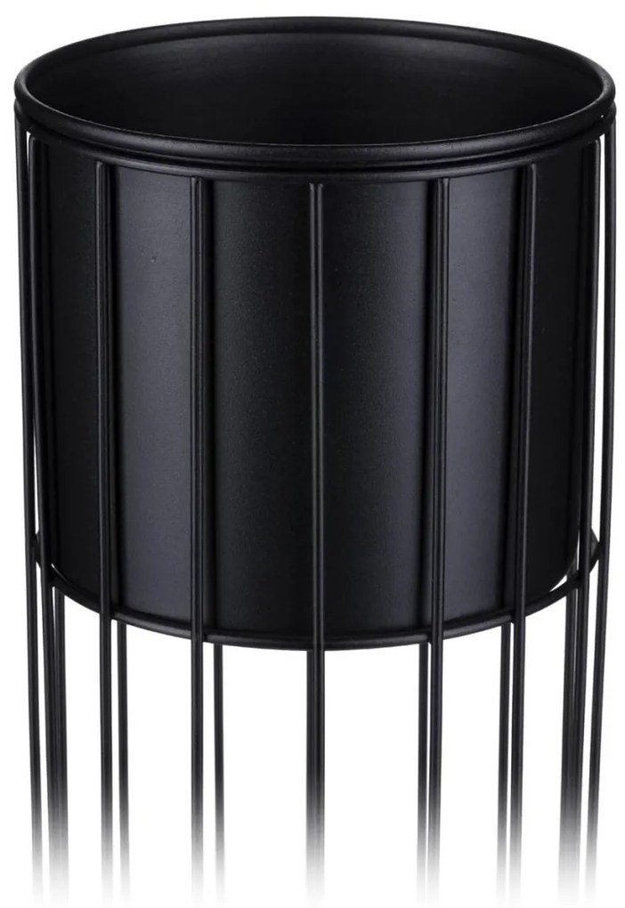 Kvetináč na stojane LOFT I 70 cm čierny