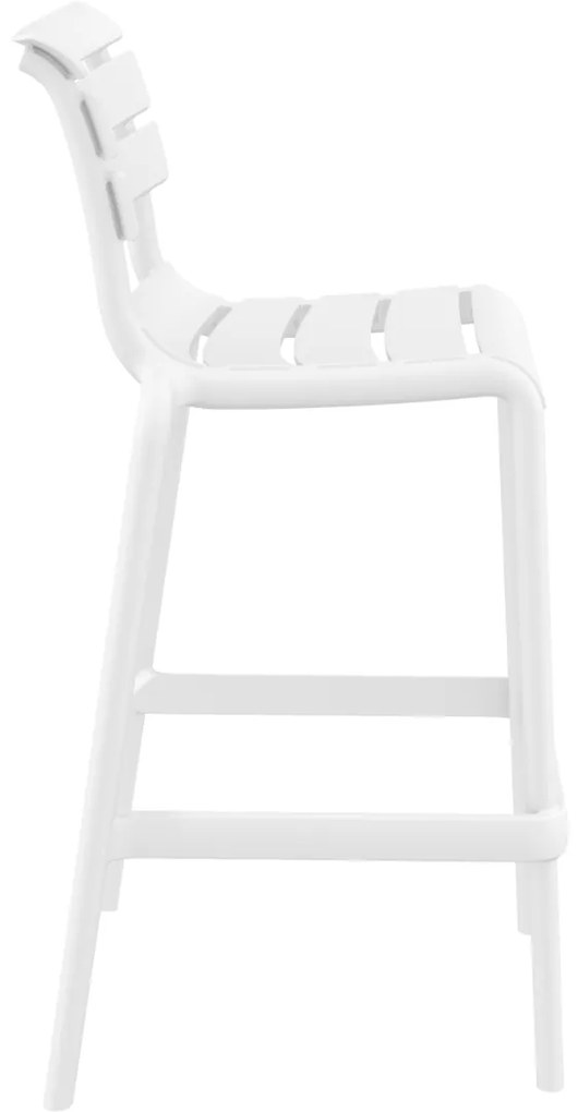 HELEN BAR 75 záhradná barová stolička white