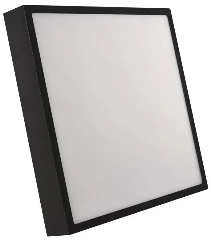 LED Stropné svietidlo LED/28,5W/230V 3000/3500/4000K 30x30 cm čierna