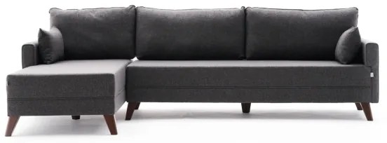 Rohová sedacia súprava do L RIGA antracit ľavá