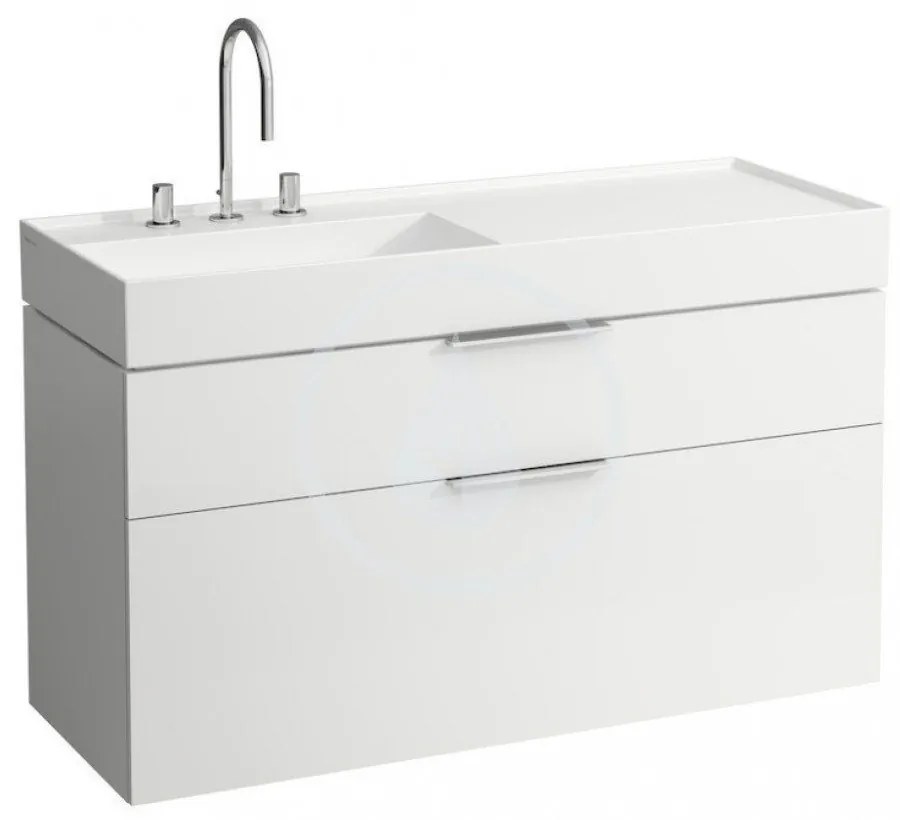 LAUFEN Kartell Umývadlo, 1200 mm x 460 mm, biela – bez prepadu, s 1 otvorom na batériu, s LCC H8133324001111