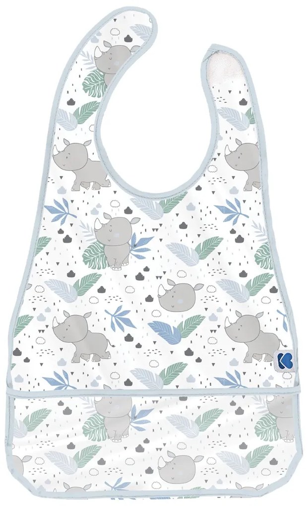 Podbradník plastový s vreckom Savanna Pattern Blue