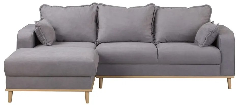 Sivá rohová pohovka (ľavý roh) Beata - Ropez