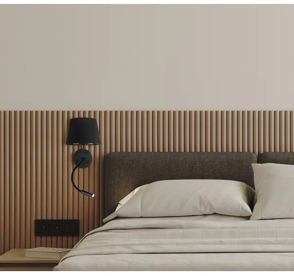 Nástenná lampa MAJA 1xE27/15W/230V + 1xGU10/10W/230V čierna