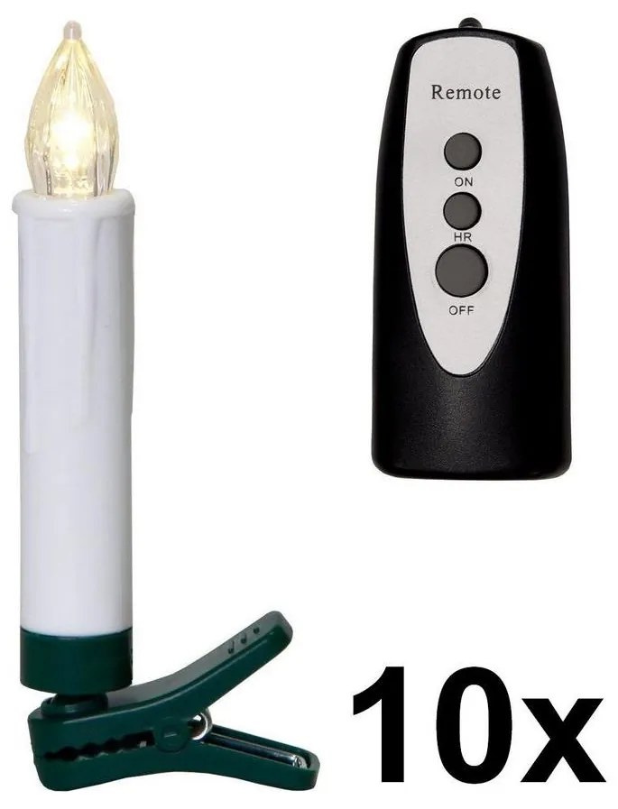 Eglo 410003 -SADA 10x LED Osvetlenie na vianočný stromček 1xLED/0,06W/1xAA IP44 +DO