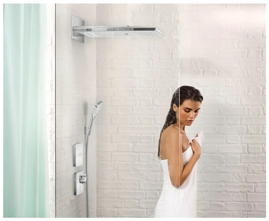 Hansgrohe ShowerSelect Glass, ventil pod omietku pre 3 spotrebiče, biela/chrómová, HAN-15736400