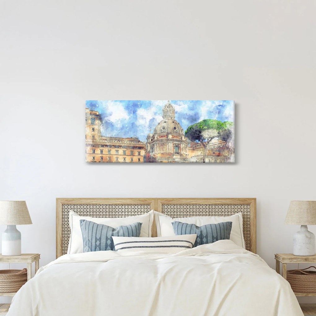 Obraz - Kostol Santa Maria di Loreto, Rím, Taliansko (120x50 cm)