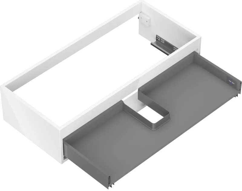 Mexen Box-A, závesná skrinka 100 cm, 1 zásuvka, biela lesklá, 91AX0-1000-235-1-00