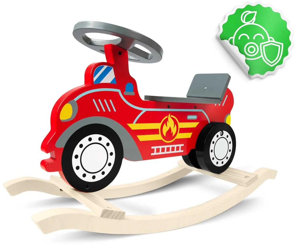 Ricokids drevené hojdacie auto 785001 hasičský zbor