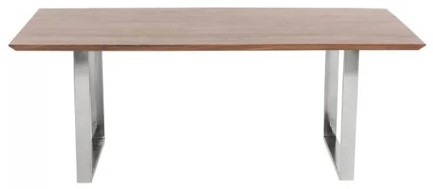 Stôl Synphony Walnut 160×80 cm chróm 76 × 160 × 80 cm KARE DESIGN