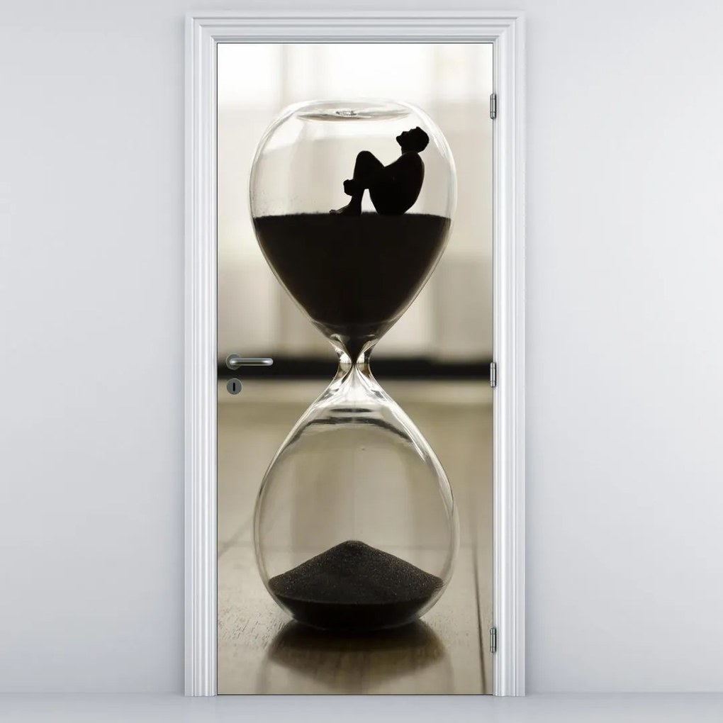 Fototapeta na dvere - Presýpacie hodiny (95x205cm)