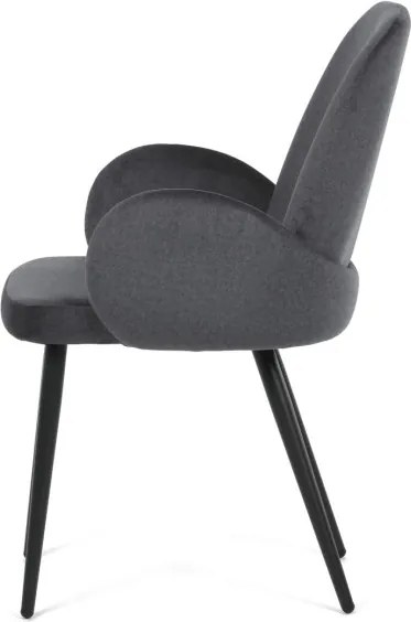 Jedálenská stolička zamatová, sivá DCL-X7129 GREY2