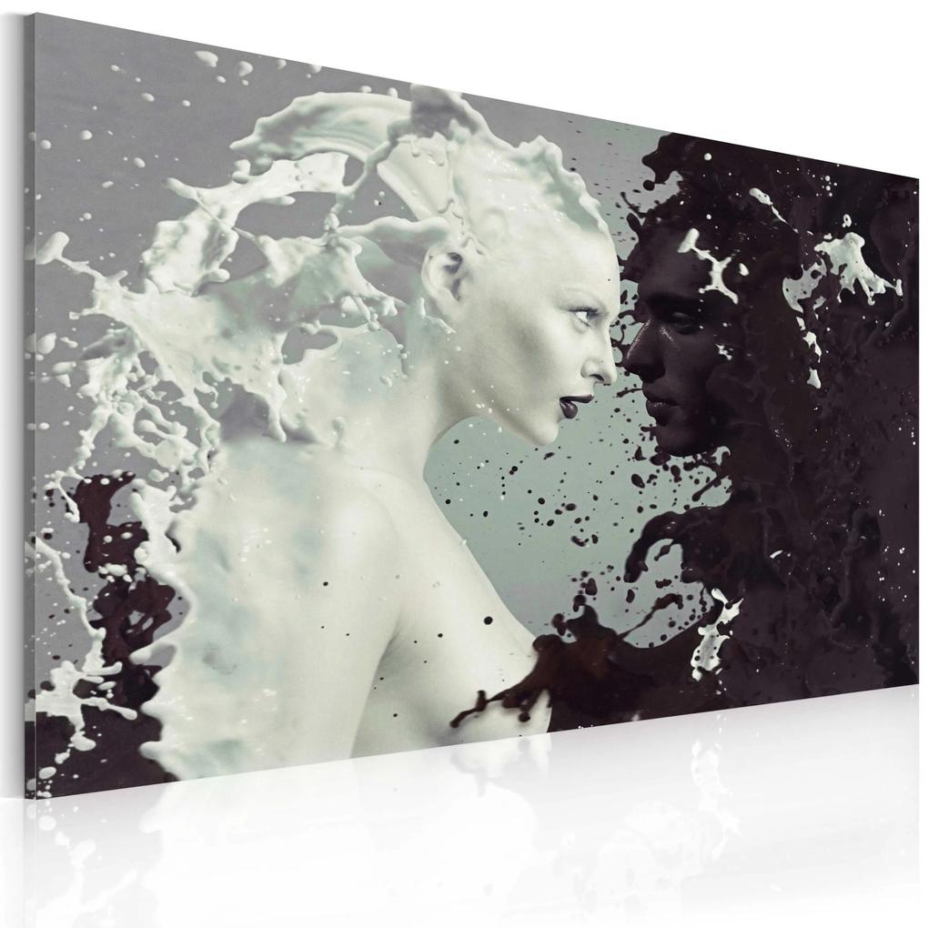 Artgeist Obraz - Black or white? Veľkosť: 30x20, Verzia: Premium Print
