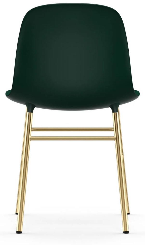 Stolička Form Chair – zelená/mosadzná