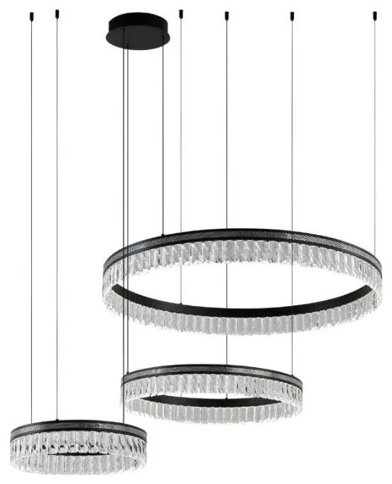 LED stmievateľný krištáľový luster na lanku THALIA LED/120W/230V 3000-6000K + diaľkové ovládanie