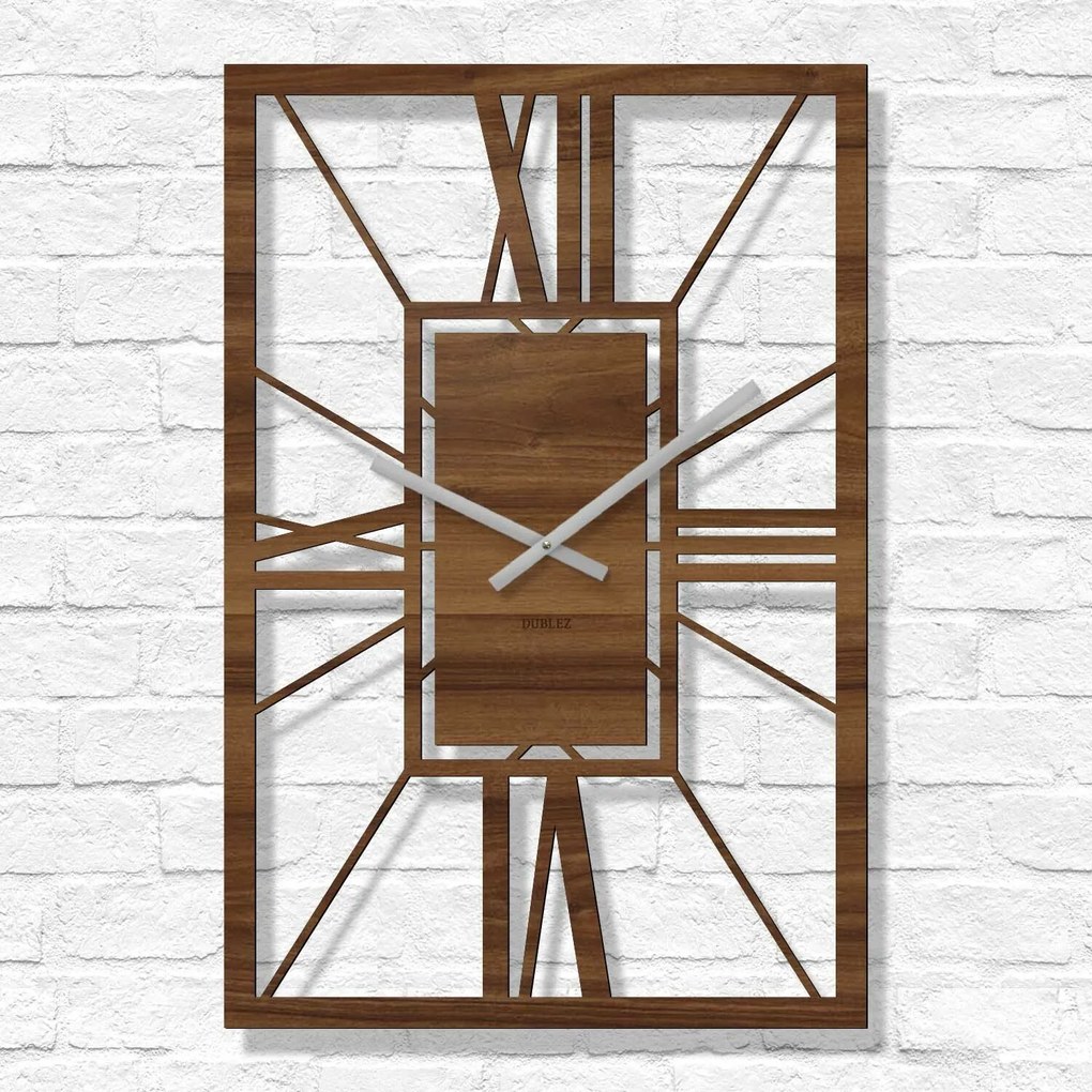 DUBLEZ | Drevené rímske hodiny - Arch Deco