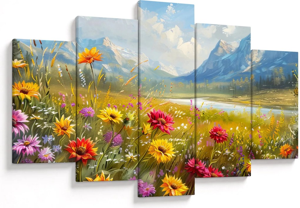 Obraz - Maľovaná krajina (150x105 cm)