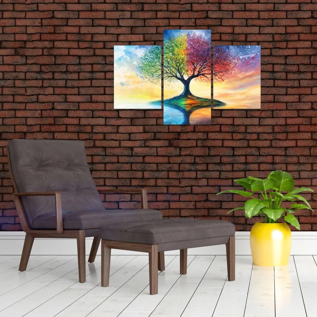 Obraz – Maľovaný strom ročných období (90x60 cm)