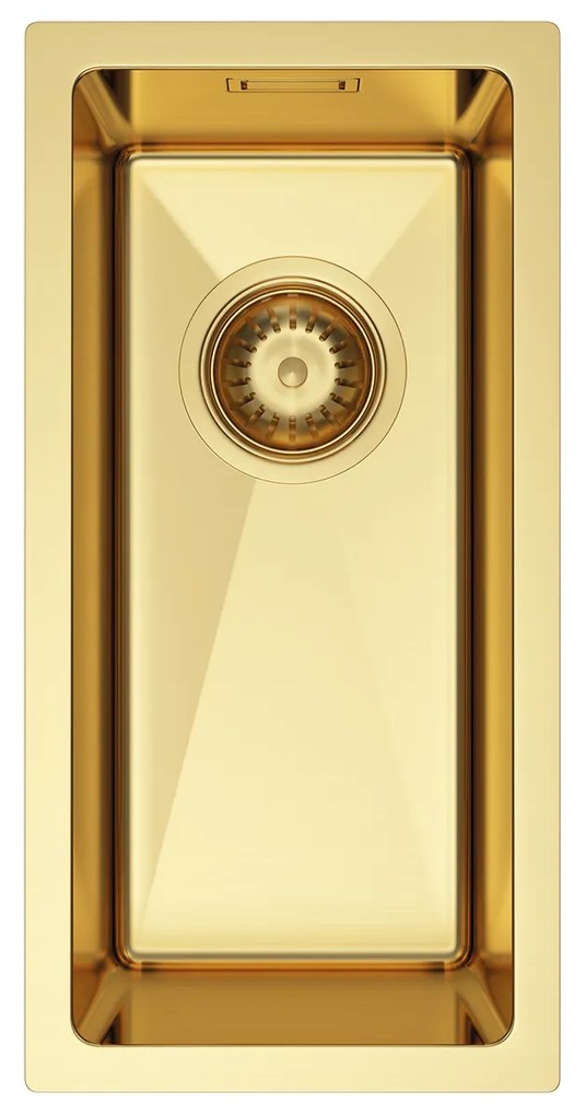 Erga HD, 1-komorový oceľový drez 220x440x210 mm, brúsená zlatá, ERG-MLS-HD2244G