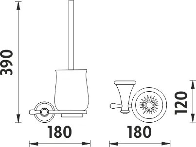 Nimco WC kefa retro s keramickou nádobou LADA - LA 19094K-80