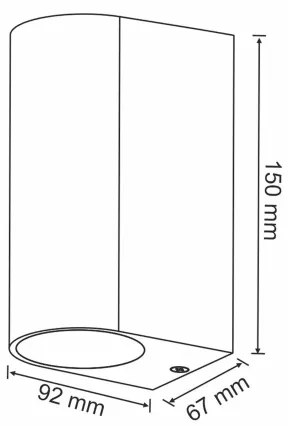 Vonkajšie nástenné svietidlo BOSTON 2xGU10/35W/230V IP44