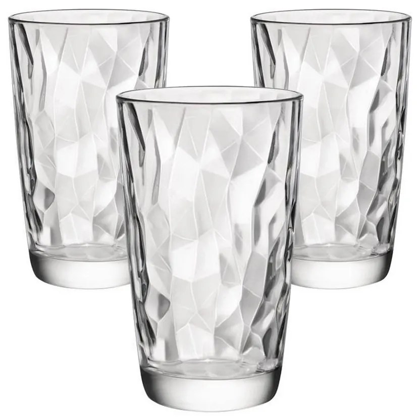 Bormioli Rocco 3-dielna sada pohárov na long drink Diamond, 470 ml