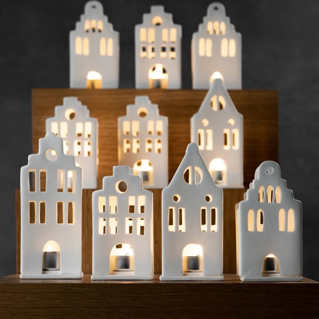 räder Porcelánový svietnik domček Townhouse 10,5 cm