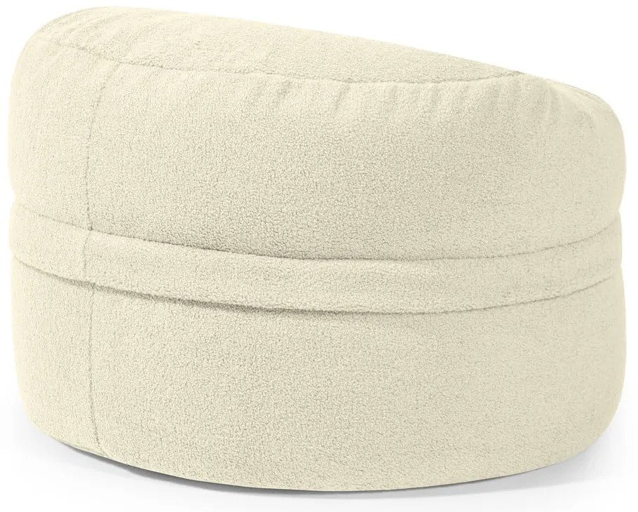 Krémový detský sedací vak z textílie buklé Roll 80 – SLOWDOWN