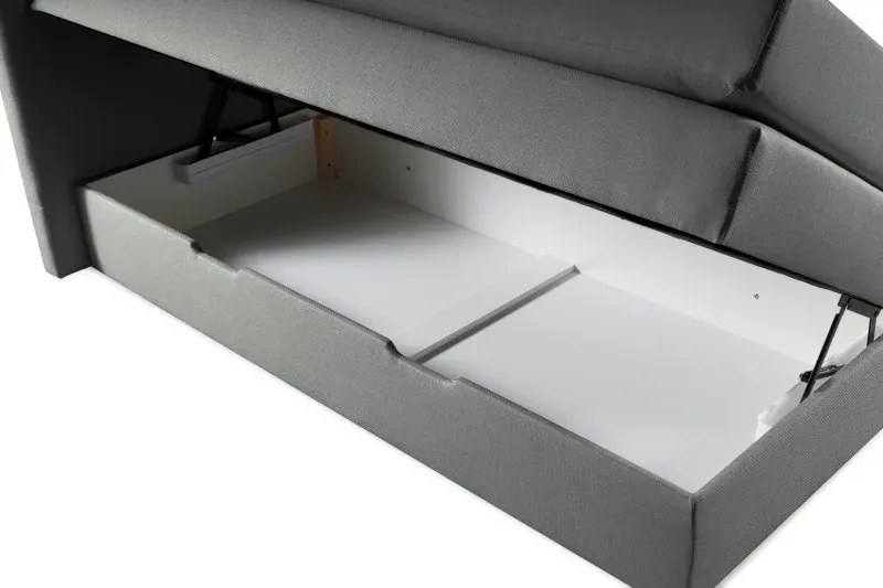 Kontinentálna boxspring posteľ AMBER, 200x180, sivá (barell 83)