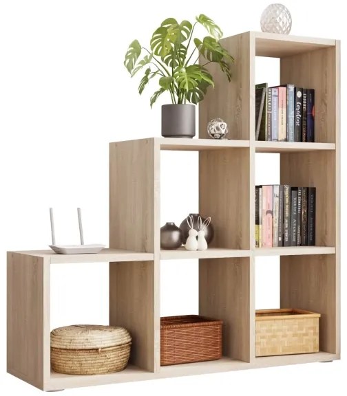 Knižnica TRIO 108x105 cm dub sonoma