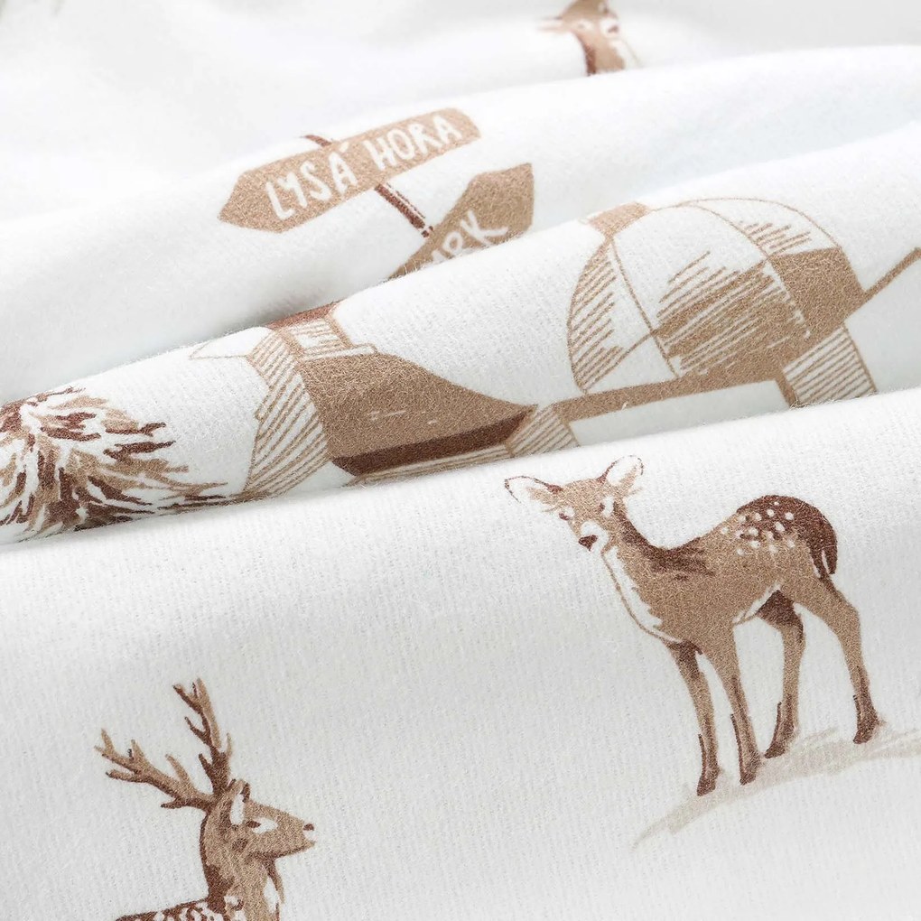 Goldea vianočná flanelová obliečka na vankúš - beskydy 40 x 40 cm