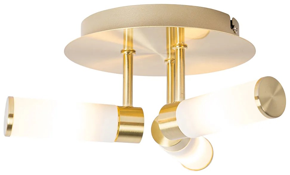 Moderné stropné svietidlo do kúpeľne mosadz 3-svetlo IP44 - Bath