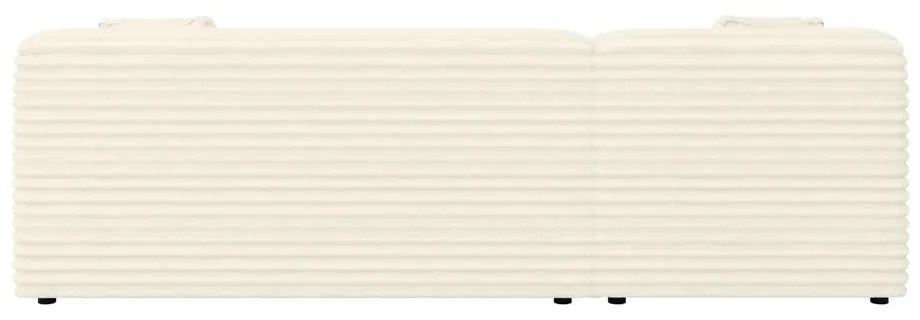 Krémová menčestrová rohová pohovka (ľavý roh/s leňoškou) Martin – Ropez