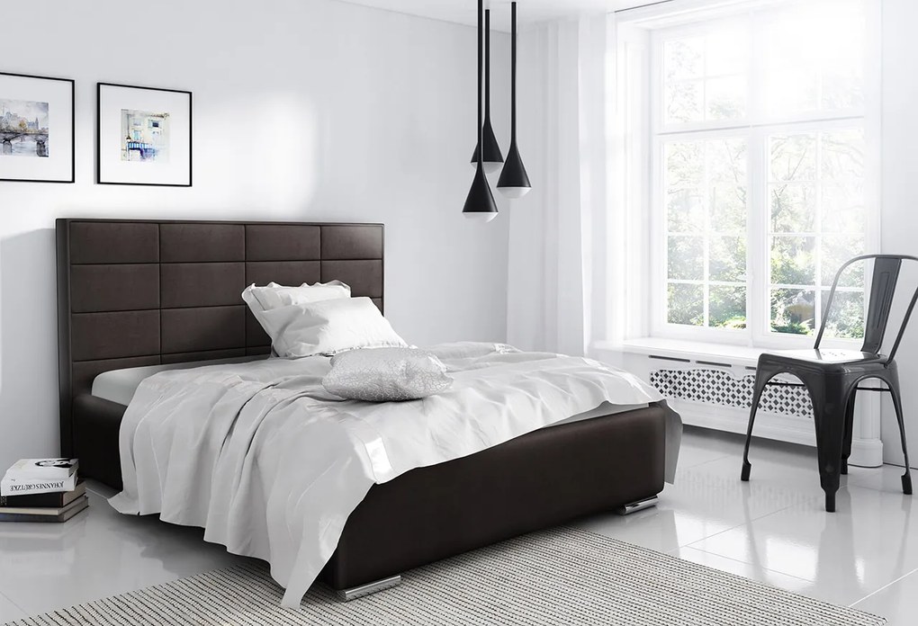 Luxusná posteľ Capristone 180x200cm, hnedá